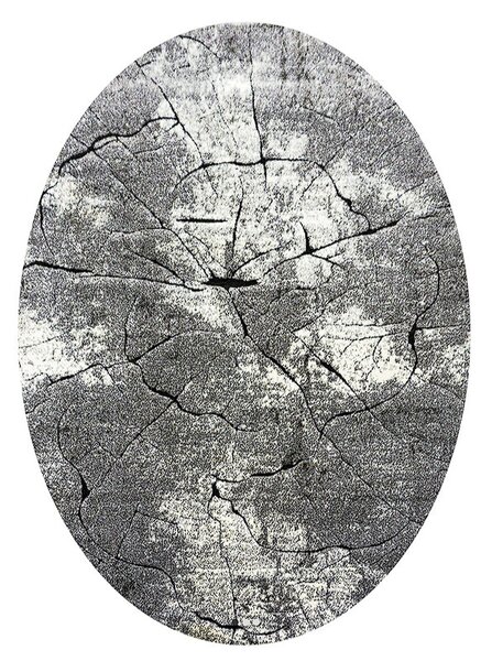BE Koberec Miami 129 GREY - šedý oválný Rozměr: 140x190 cm