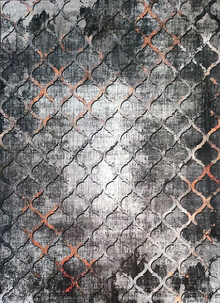 BE Koberec Porte 0066 GREY GOLD - šedožlutý obdélníkový Rozměr: 50x80 cm
