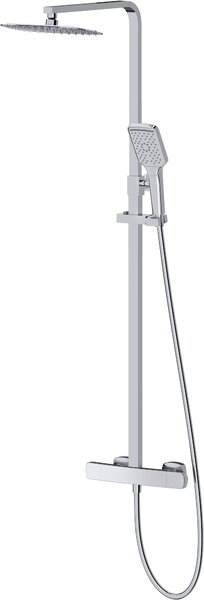 Cersanit Larga sprchová sada na stěnu s termostatem s dešťovou sprchou chrom S952-049