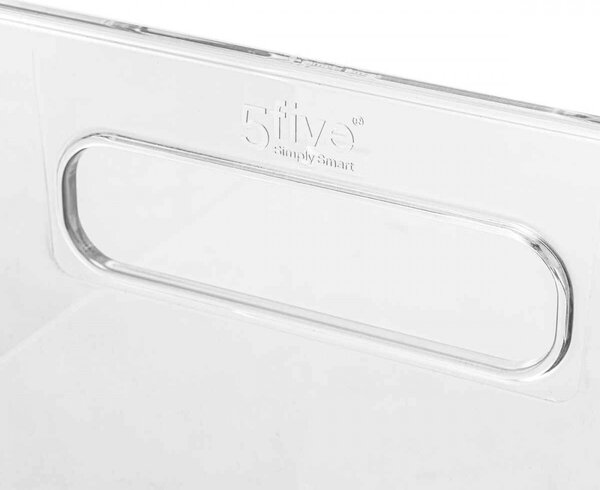 5Five® Transparentní box, víceúčelový, s madly SELENA, 31x15x15