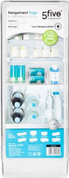 5Five® Transparentní organizér, do lednice, snížená přední hrana, BINS 34 x 13 x 10 cm