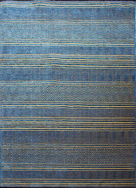 BE Koberec Saran G001 BLUE - modrý obdélníkový Rozměr: 60x100 cm