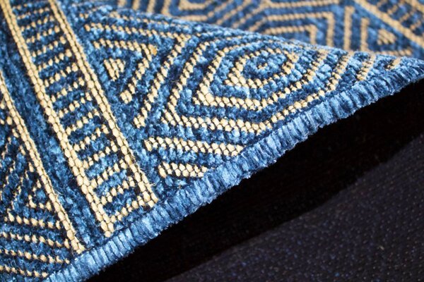 BE Koberec Saran G001 BLUE - modrý obdélníkový Rozměr: 60x100 cm