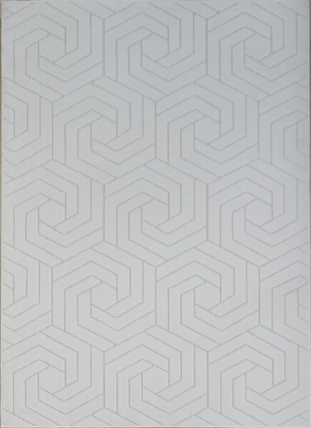 BE Koberec Zen Garden Collection 2401 WHITE - bílý obdélníkový Rozměr: 60x100 cm