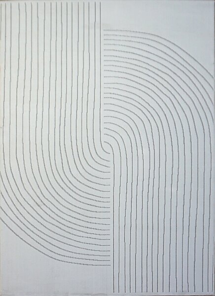 BE Koberec Zen Garden Collection 2403 WHITE - bílý obdélníkový Rozměr: 60x100 cm