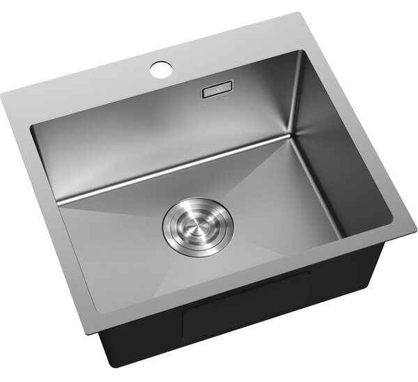 Mexen Solix, 1-komorový nerezový dřez 500 x 450 mm, broušená ocel, 6402501000-01