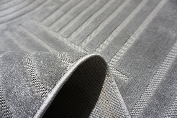 BE Koberec Zen Garden Collection 2405 GREY - šedý obdélníkový Rozměr: 60x100 cm