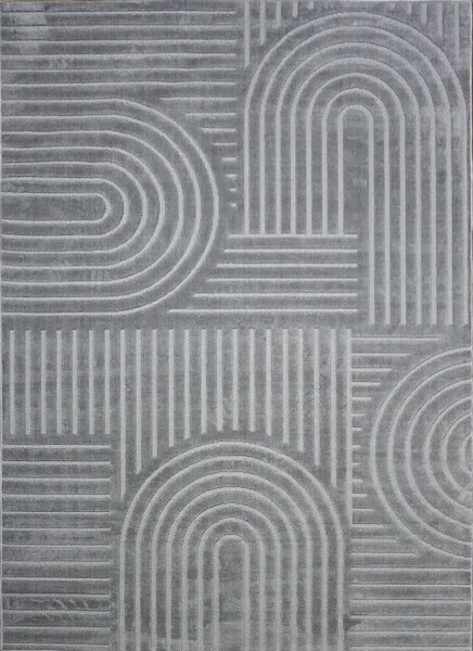 BE Koberec Zen Garden Collection 2405 GREY - šedý obdélníkový Rozměr: 60x100 cm