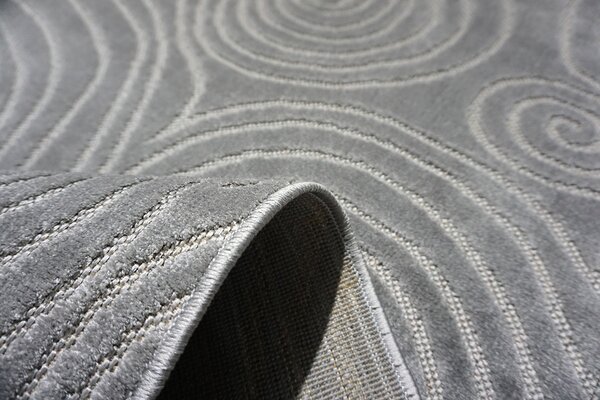 BE Koberec Zen Garden Collection 2404 GREY - šedý obdélníkový Rozměr: 200x290 cm