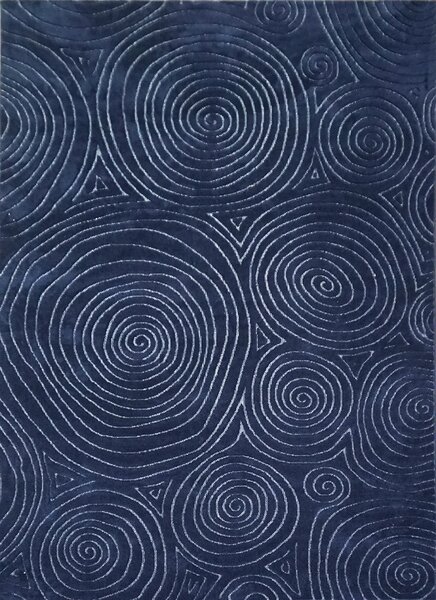 BE Koberec Zen Garden Collection 2404 NAVY - tmavě modrý obdélníkový Rozměr: 160x220 cm