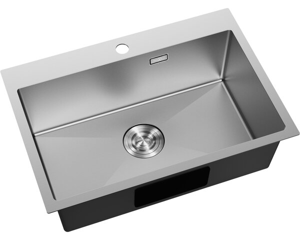 Mexen Solix, 1-komorový nerezový dřez 650 x 450 mm, broušená ocel, 6403651000-01