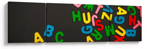 Obraz - barevná písmenka (170x50 cm)