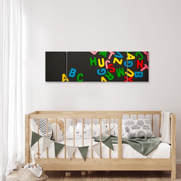 Obraz - barevná písmenka (170x50 cm)