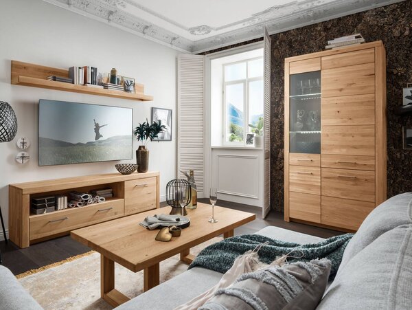 SOB Nábytek - Masivní TV stolek 223 cm Bern II divoký dub - F01004848G