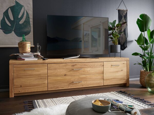 SOB Nábytek - Masivní TV stolek 223 cm Bern II divoký dub - F01004848G