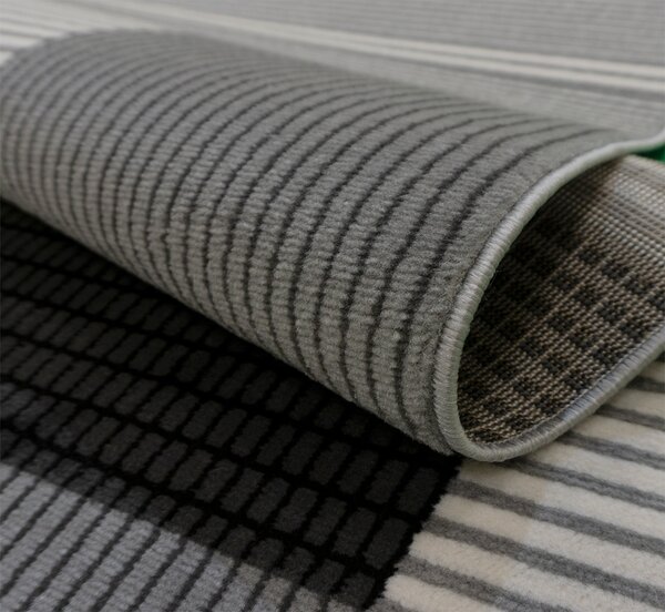 BE Koberec Lotus 9303 GREY - šedý obdélníkový Rozměr: 50x80 cm