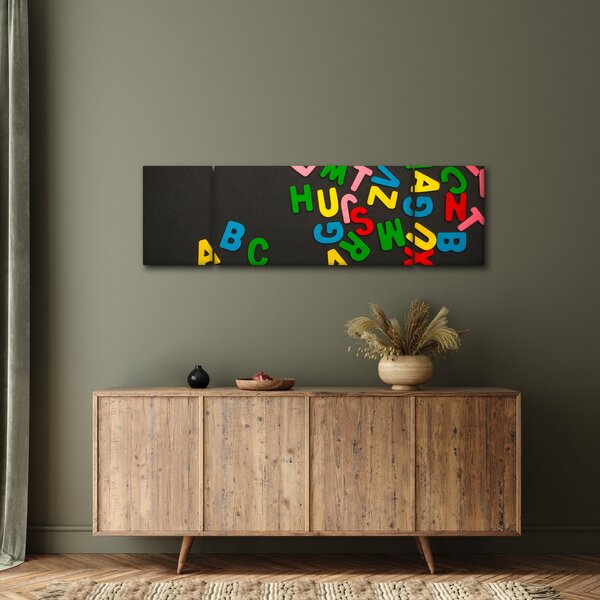 Obraz - barevná písmenka (170x50 cm)