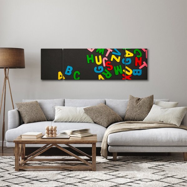 Obraz - barevná písmenka (170x50 cm)