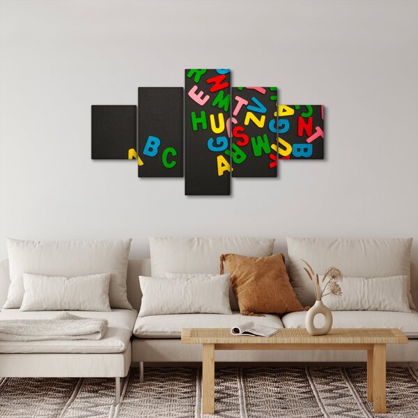 Obraz - barevná písmenka (125x70 cm)