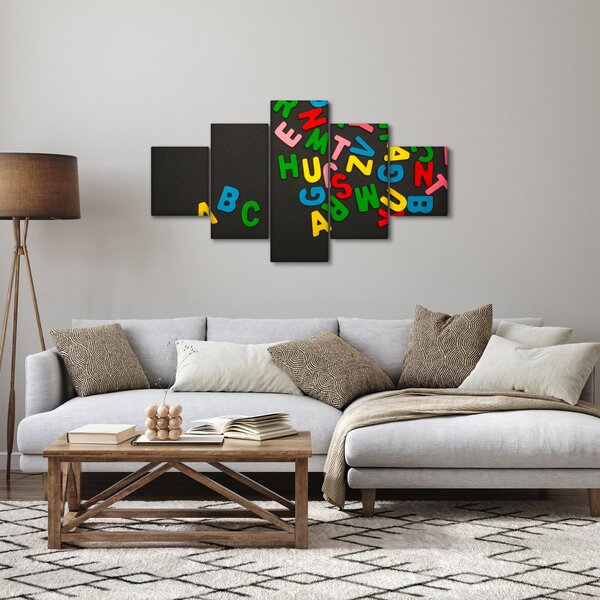 Obraz - barevná písmenka (125x70 cm)