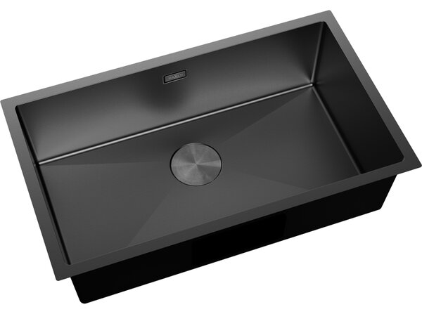 Mexen Trixo, 1-komorový nerezový dřez 750 x 440 mm, černá, 6415751000-70