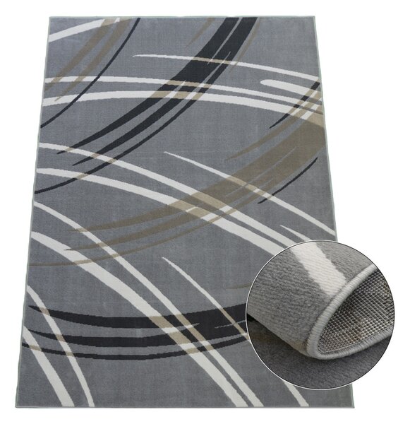 BE Koberec Lotus 9304 GREY - šedý obdélníkový Rozměr: 50x80 cm