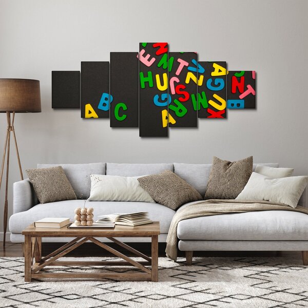 Obraz - barevná písmenka (210x100 cm)