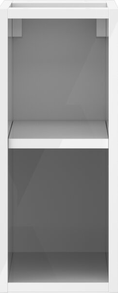 Mexen Box-A, otevřená skříňka s policí 20 cm, lesklá bílá, 91AX2-0200-470-0-00