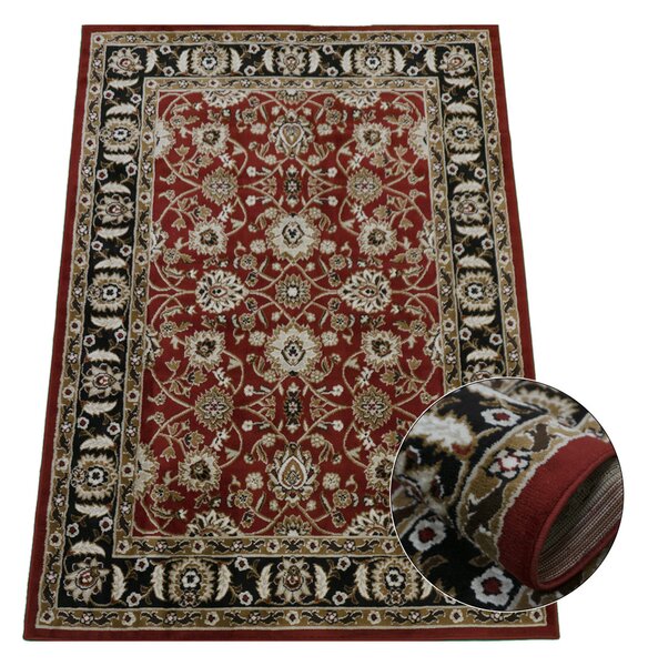 BE Koberec Lotus 9305 RED - červený obdélníkový Rozměr: 40x60 cm