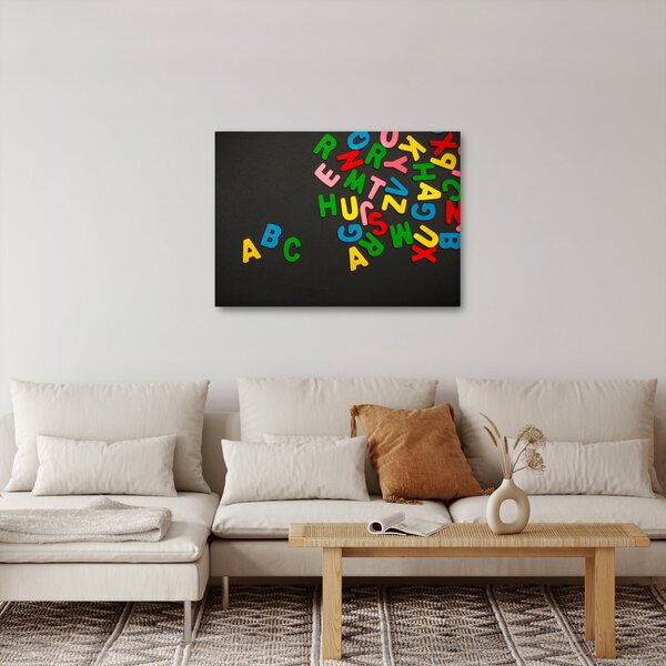 Obraz - barevná písmenka (70x50 cm)