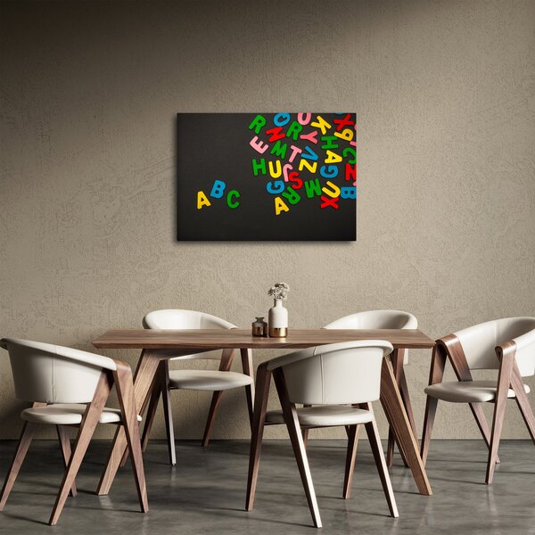 Obraz - barevná písmenka (70x50 cm)