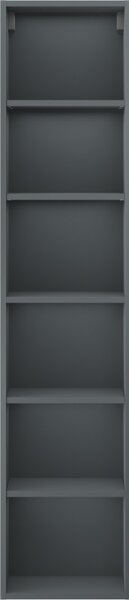 Mexen Box-A, vysoká koupelnová skříňka 35x44,2x160 cm, matný grafit, 91AX1-1600-300-1-66