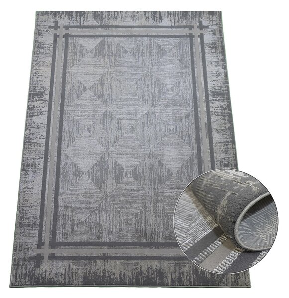 BE Koberec Allianz 6303 GREY - šedý obdélníkový Rozměr: 80x150 cm