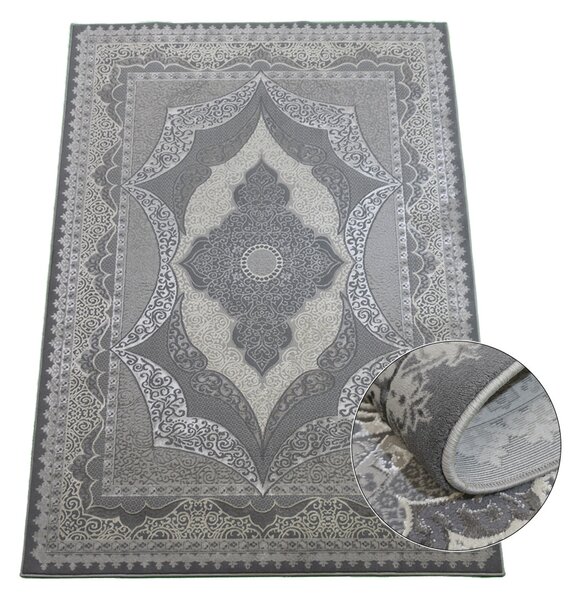 BE Koberec Allianz 6302 GREY - šedý obdélníkový Rozměr: 60x100 cm