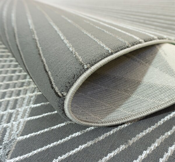BE Koberec Allianz 6305 GREY - šedý obdélníkový Rozměr: 60x100 cm