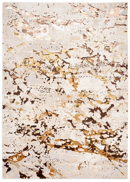 Makro Abra Kusový koberec GOLDEN MZ27D Moderní Abstraktní krémový hnědý Rozměr: 200x300 cm