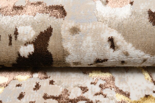 Makro Abra Kusový koberec GOLDEN MZ27D Moderní Abstraktní krémový hnědý Rozměr: 200x300 cm