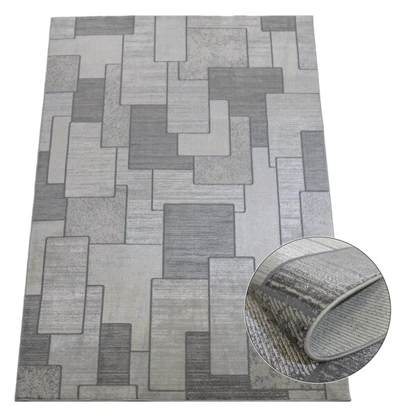 BE Koberec Esprit 3603 GREY - šedý obdélníkový Rozměr: 140x190 cm