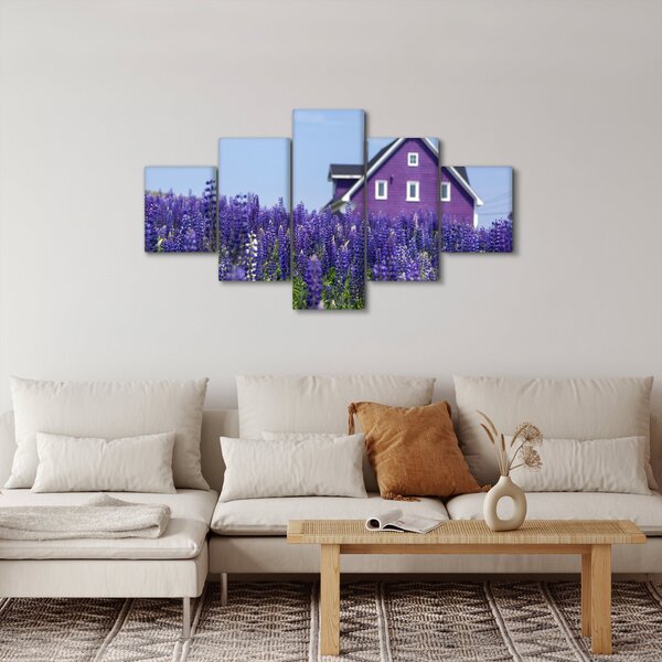 Obraz levandulového pole (125x70 cm)