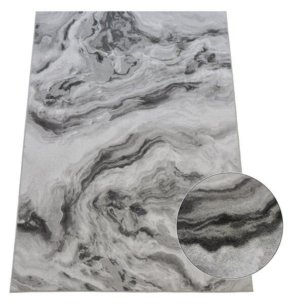 BE Koberec Accra 6506 Grey - šedý obdélníkový Rozměr: 60x100 cm