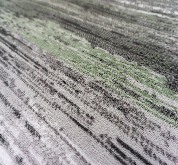 BE Koberec Accra 6505 Grey Green - zelený obdélníkový Rozměr: 60x100 cm