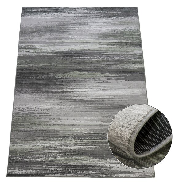 BE Koberec Accra 6505 Grey Green - zelený obdélníkový Rozměr: 60x100 cm