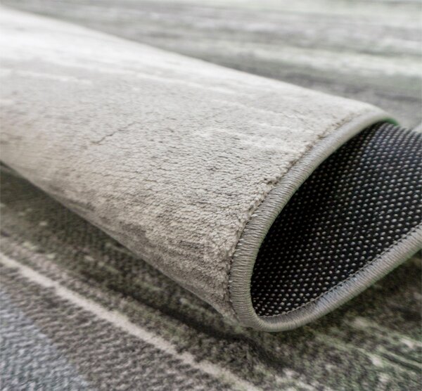BE Koberec Accra 6505 Grey Green - zelený obdélníkový Rozměr: 60x100 cm