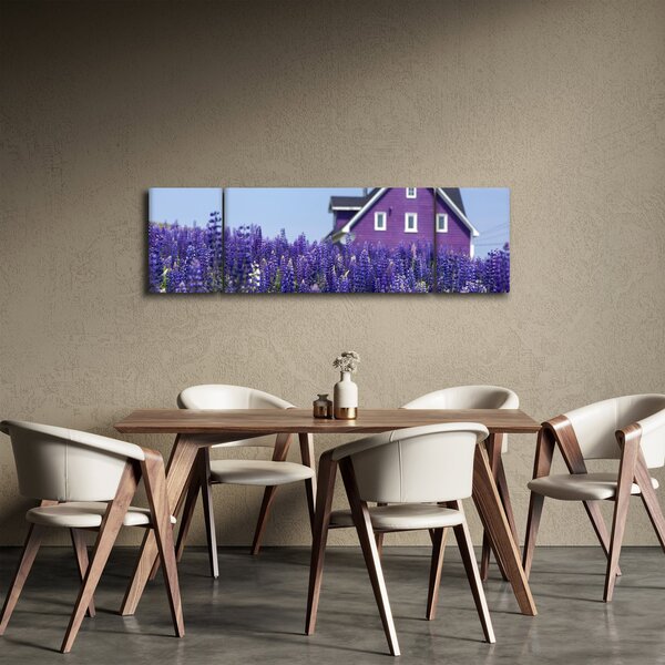 Obraz levandulového pole (170x50 cm)