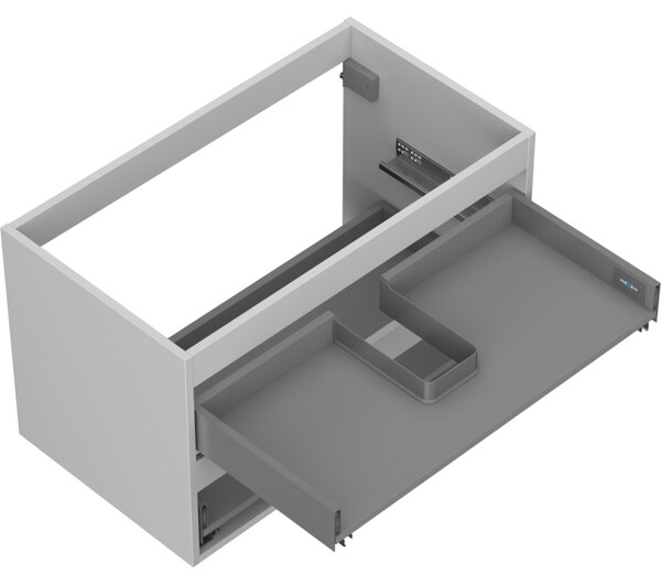 Mexen Box-A, závěsná skříňka 80 cm, 2 zásuvky, matná šedá, 91AX0-0800-470-2-62