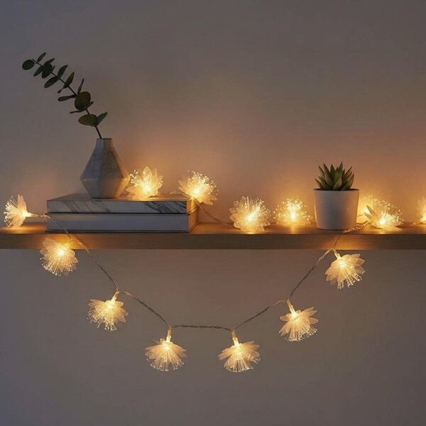 LED světelný řetěz - květy