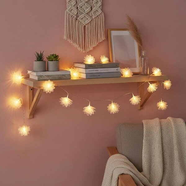 LED světelný řetěz - květy