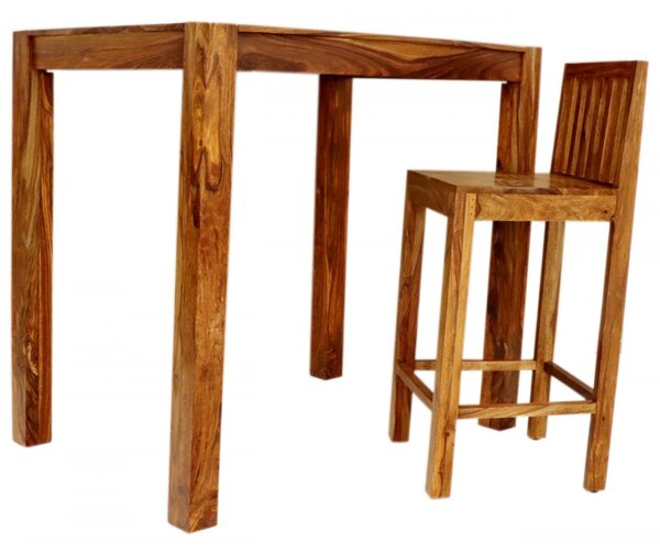 Barový jídelní stůl 120x110x80 z indického masivu palisandr