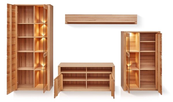 Sob nábytek - Obývací stěna z masivu Salvador částečně buk - MOSAIN0243G