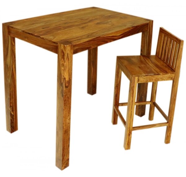 Barový jídelní stůl 120x110x80 z indického masivu palisandr